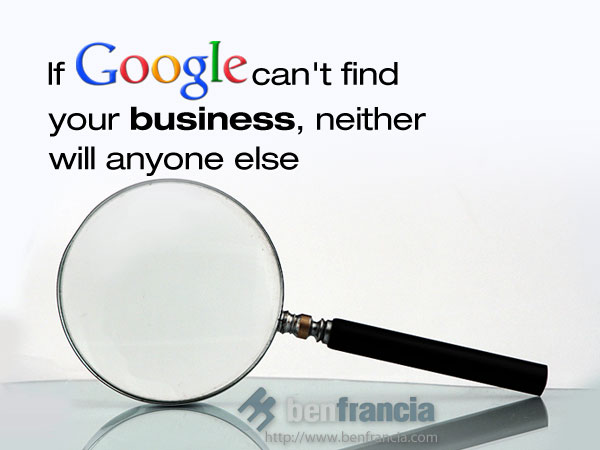 google cant find you